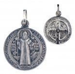 Benediktus Medaille (Silber 925) 18 mm