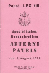 Apostolisches Rundschreiben Aeterni Patris [HB 64]