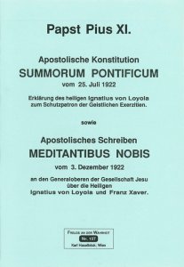 Apostolische Konstituion Summorum Pontificum und Apostolisches Schreiben Meditantibus nobis [HB 107]
