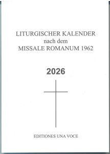 Liturgischer Kalender 2026 (una voce)