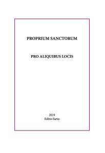 Proprium sanctorum pro aliquibus locis - 30 x 20,5 cm