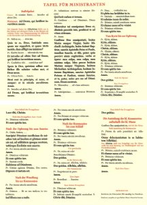 Tafeln für die Liturgie Tafel für Ministranten Antworten