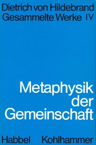 Metaphysik der Gemeinschaft