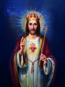 Bild vom heiligsten Herzen Jesu - Bild von W. Wüsten, Mainz 40x60